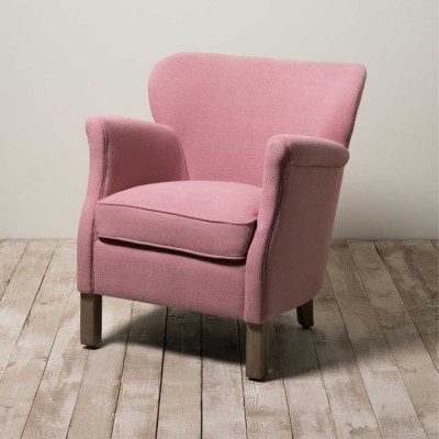 Turner pink linen armchair Chehoma