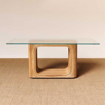 Round glass dining table 2