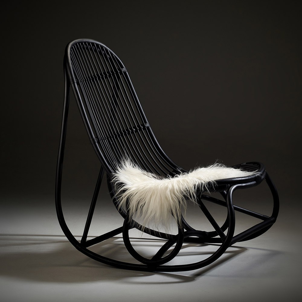 Nanny rocking chair polished black SikaDesign