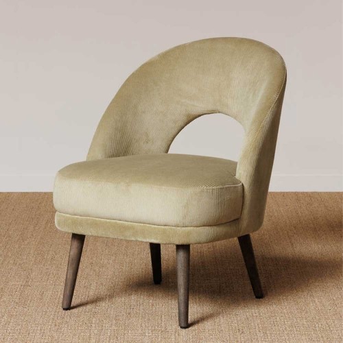 Sillón acanalado Cyrus Anise