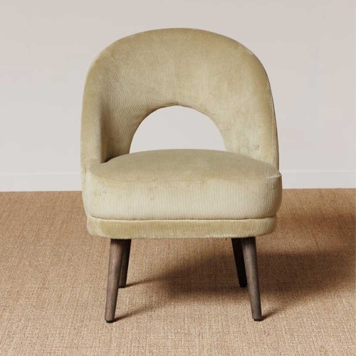 Sillón acanalado Cyrus Anise