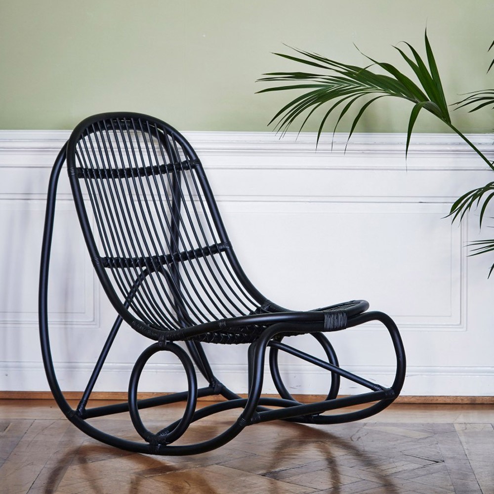 Nanny rocking chair polished black SikaDesign