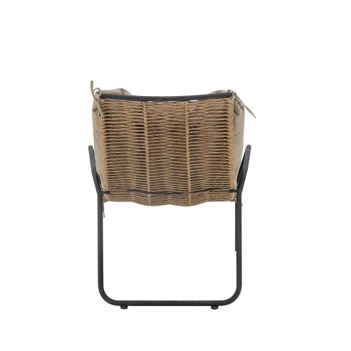 Sedia lounge Boel con sgabello