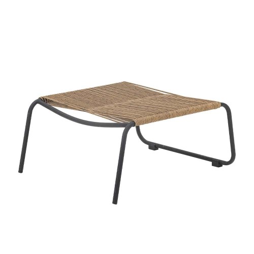 Sedia lounge Boel con sgabello