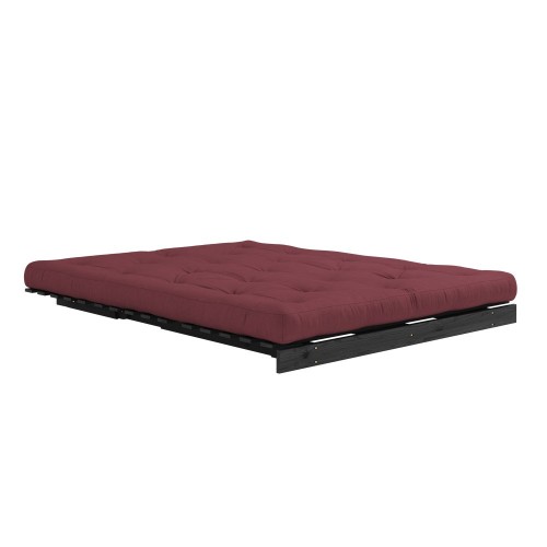 Divano letto Roots 160 nero - 710 Bordeaux