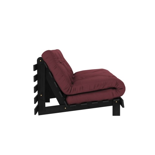 Slaapbank Roots 160 zwart - 710 Bordeaux