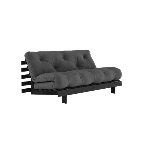 Sofa bed Roots 160 black - 734 Dark Grey