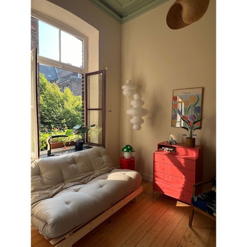 Slaapbank Roots 160 zwart - 734 donkergrijs