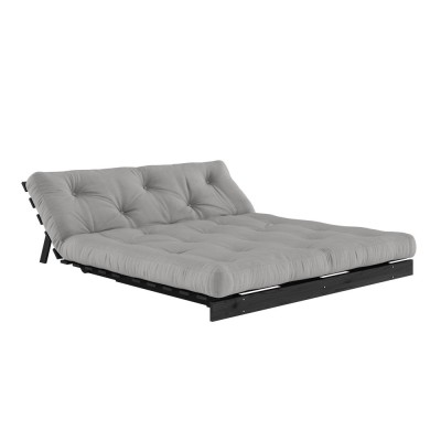 Sofa bed Roots 160 black - 746 Grey 2
