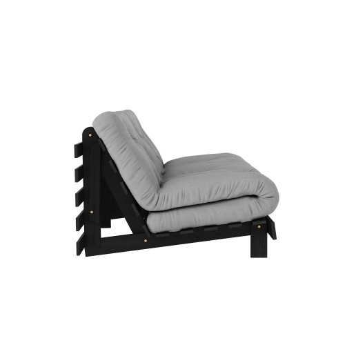 Sofa bed Roots 160 black - 746 Grey