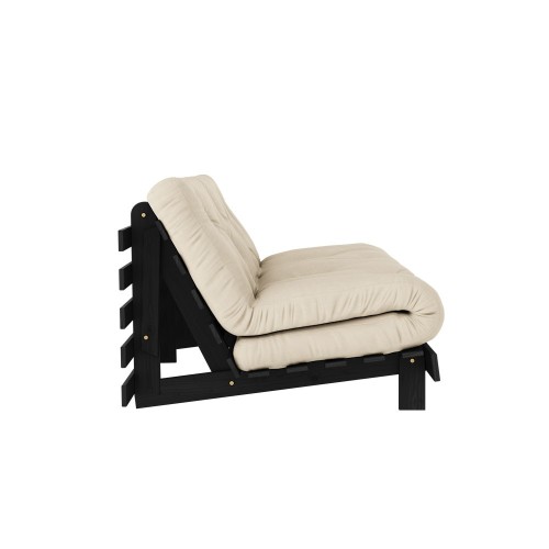 Sofa bed Roots 160 black - 747 Beige