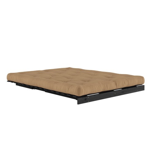 Sofa bed Roots 160 black - 755 Mocca