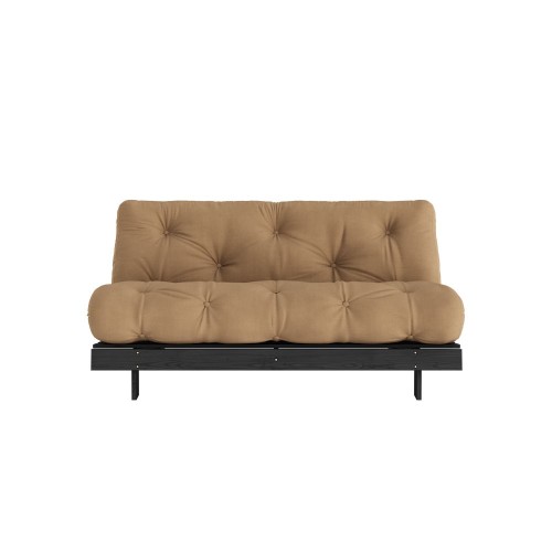 Sofa bed Roots 160 black - 755 Mocca