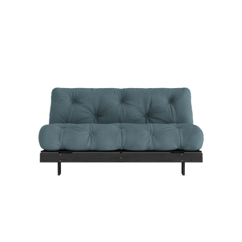 Bettsofa Roots 160 schwarz - 757 Petrol Blue