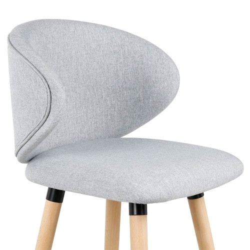 Tiago bar chair light grey fabric