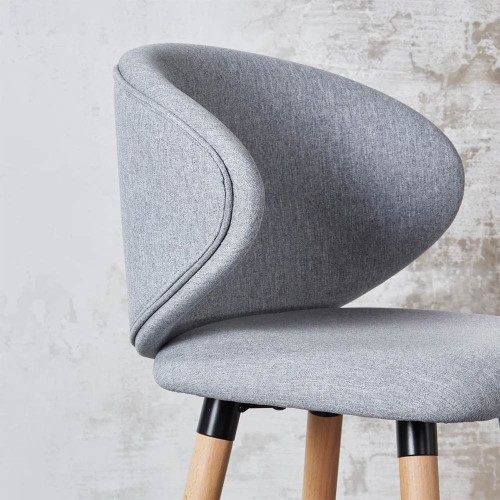 Tiago bar chair light grey fabric
