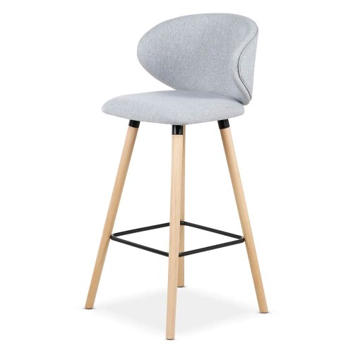 Tiago bar chair light grey fabric