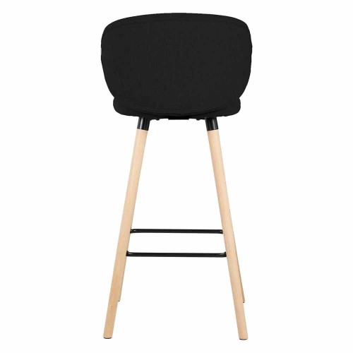 Chaise de bar Tiago tissu noir
