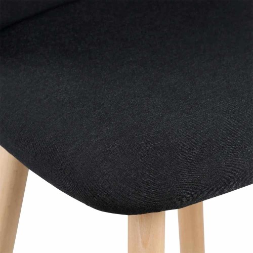 Tiago black fabric bar chair