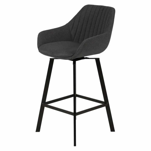 Dark gray swivel bar chair