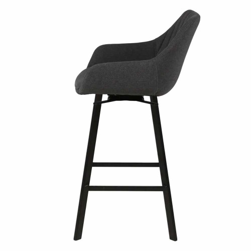 Dark gray swivel bar chair