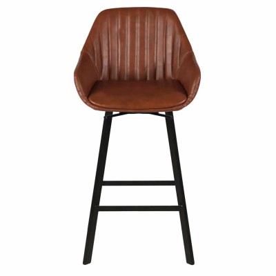 Chaise de bar Moss pivotante marron Moodntone