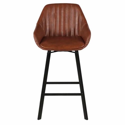 Moss brown swivel bar chair