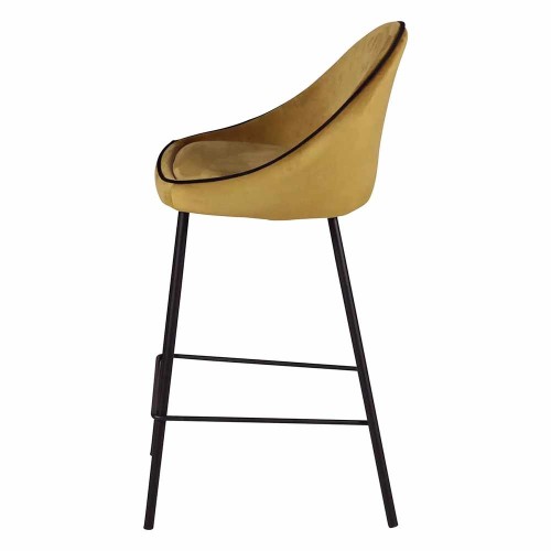 Chaise de bar Maya velours ocre
