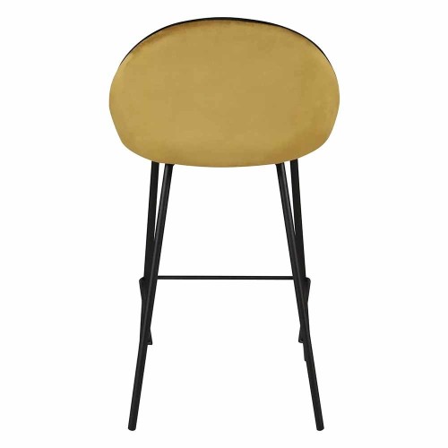 Maya ochre velvet bar chair