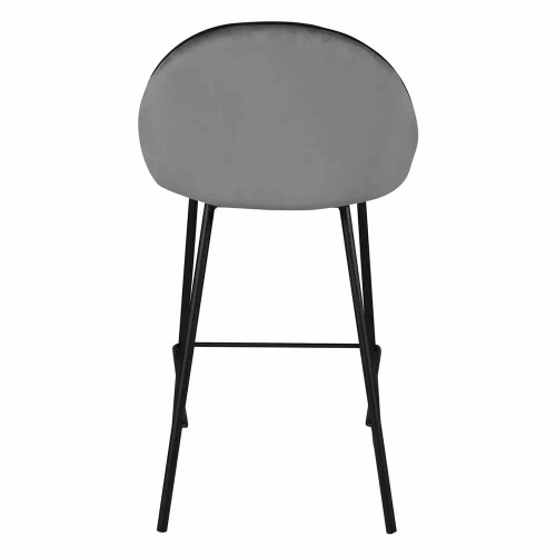 Silla de bar Maya de terciopelo antracita