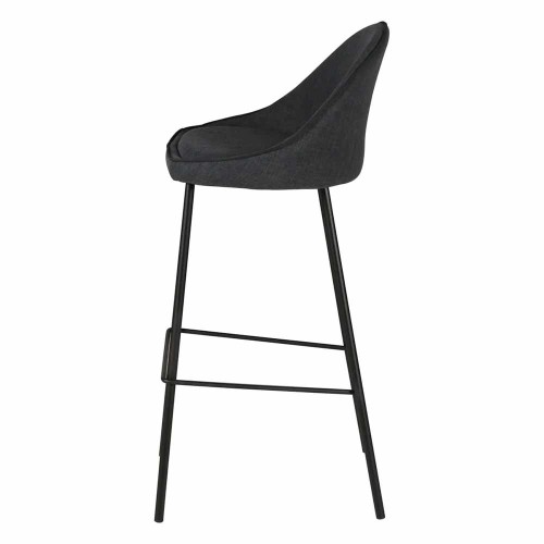 Silla de bar Maya de tela gris oscuro