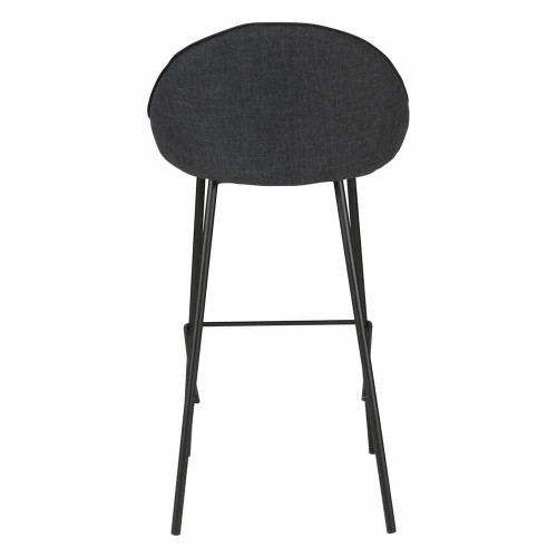Silla de bar Maya de tela gris oscuro