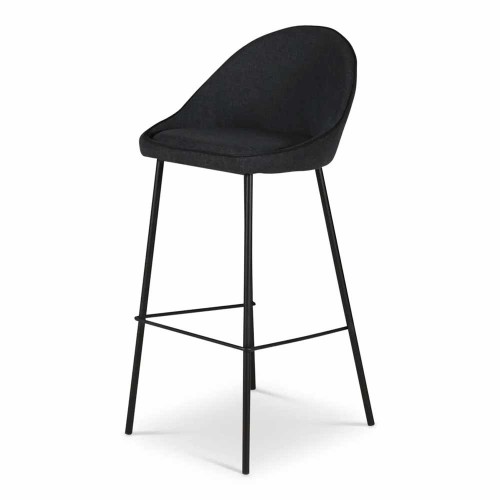 Silla de bar Maya de tela gris oscuro