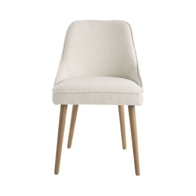 Chaise MARCUS en bouclette - Crème 2