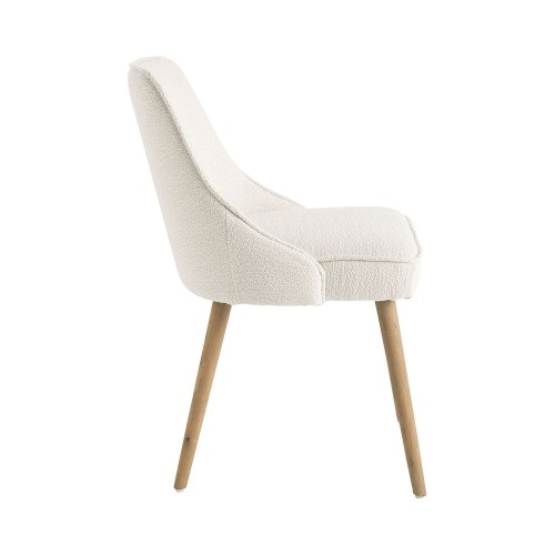 Stuhl MARCUS aus Bouclé - Creme