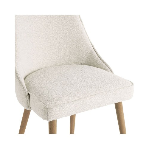 Chaise MARCUS en bouclette - Crème