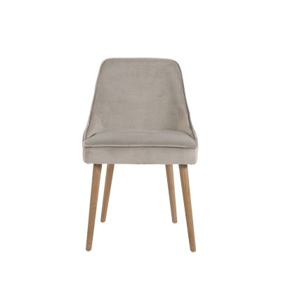 MARCUS velvet chair - Grège 2