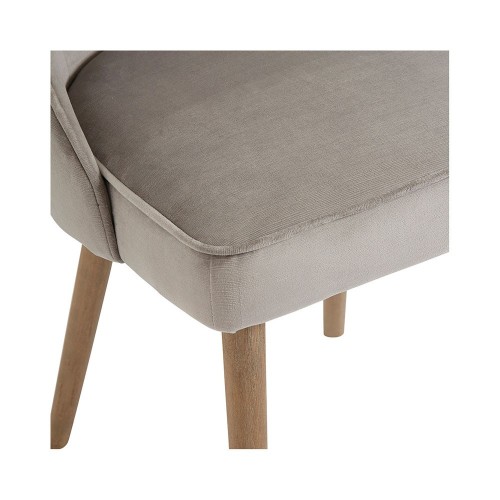 Chaise MARCUS en velours - Grège