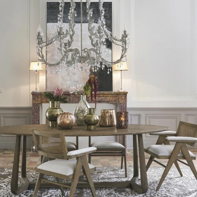 MAXINE tafel - Klein model - 200 x 100 x 76 cm Blanc d Ivoire