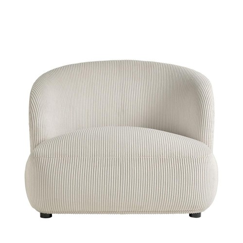 LISETTE wide corduroy armchair - Cream