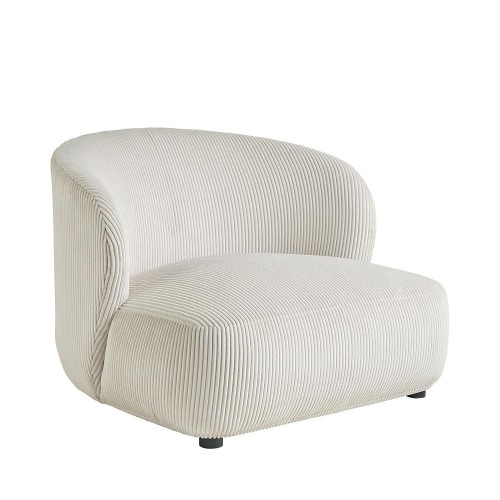 LISETTE fauteuil in ribfluweel - Crème