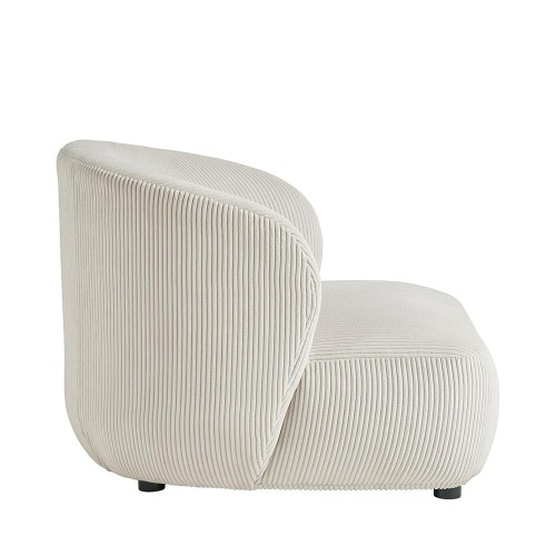 LISETTE fauteuil in ribfluweel - Crème