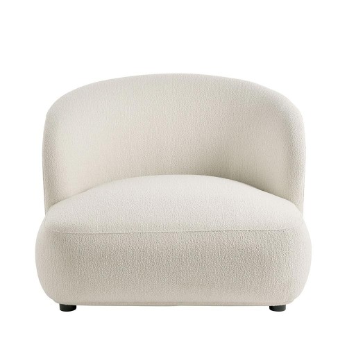 Sillón rizado grande LISETTE - Crema