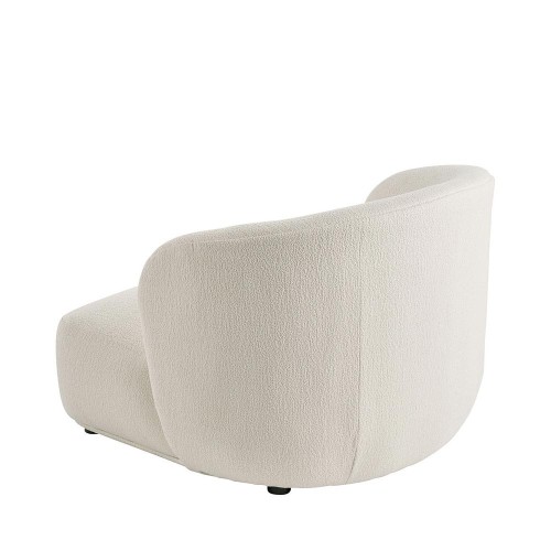 Sillón rizado grande LISETTE - Crema
