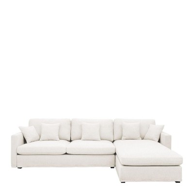 Sofá cama reversible ANGIE en lino - Blanco Blanc d Ivoire