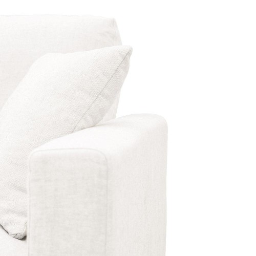 Divano letto reversibile ANGIE in lino - Bianco