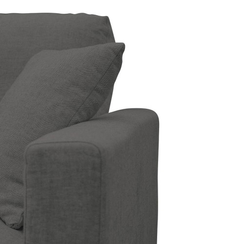ANGIE reversible sofa in linen - Dark grey