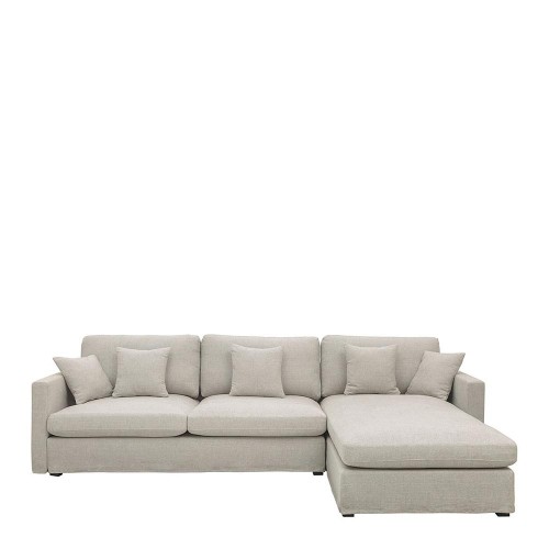 Sofá cama reversible ANGIE en mezcla de lino - Natural