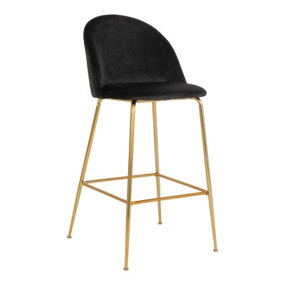 Nathan James Sgabello Da Bar Isaac – Seduta In Ecopelle Marrone, Base In Metallo Nero, Altezza 61cm