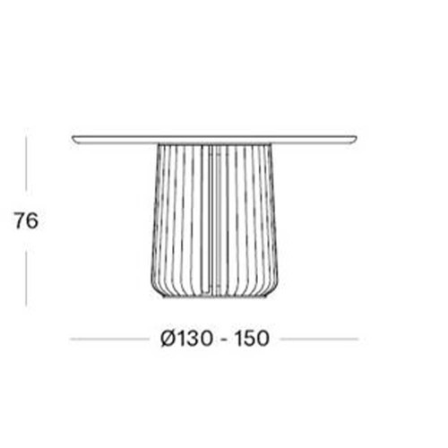 Tavolo rotondo Maru D130 cm